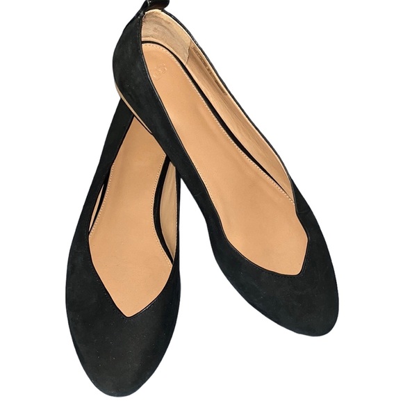 UGG Shoes - UGG Black Suede Leather Ballet Flats~8.5